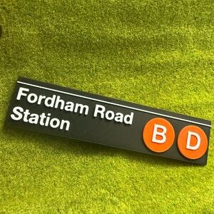 Fordham railroad Subway Sign MTA station manhattan nyc tourist city train